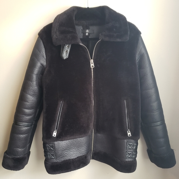 Missguided Jackets & Blazers - Missguided Faux Fur Ultimate Aviator Jacket Size 4